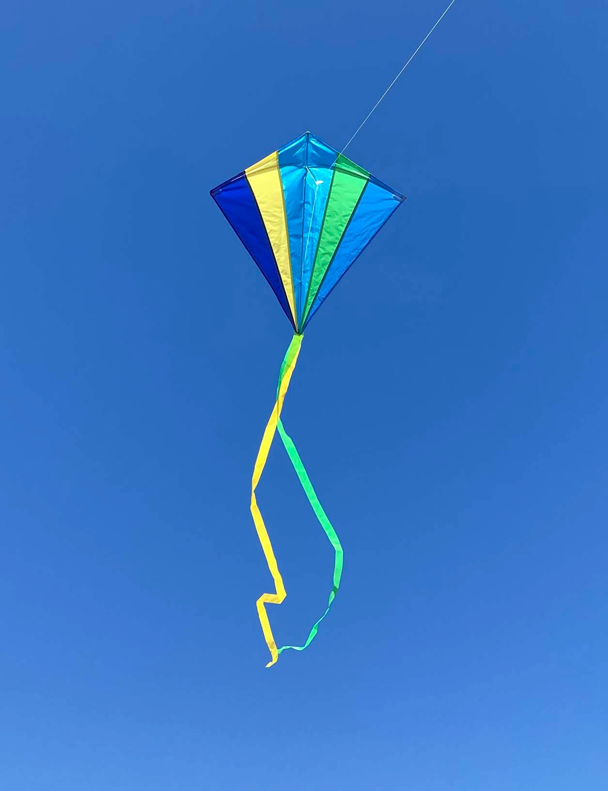 Large Diamond Kite – Blue, Yellow & Green